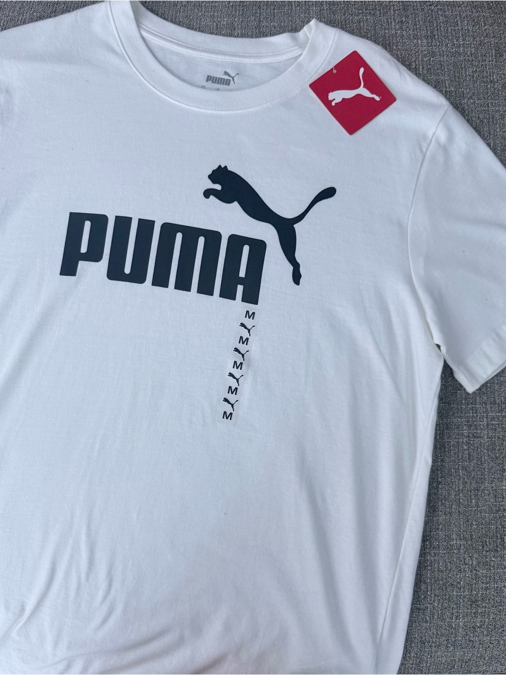 Puma White Tee with Black Logo